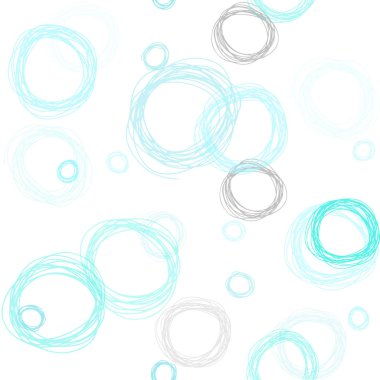 Açık mavi, yeşil vektör noktalar ile sorunsuz kapak. İllüstrasyon renkli soyut daireler parlayan ayarlanmış. Tekstil, kumaş, duvar kağıtları için tasarım.
