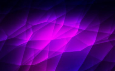 Üçgenli koyu mor vektör arkaplan. Soyut arkaplanda renkli eğimli üçgenler. İniş sayfası için modern şablon.