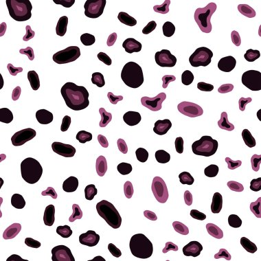 Koyu pembe noktalar ile sorunsuz kapak vektör. Renkli gradyan ile arka plan üzerinde bulanık kabarcıklar. Duvar kağıdı, kumaş üreticileri için modaya uygun bir tasarım.