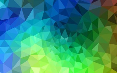 Açık mavi, yeşil vektör poligonal arka plan. Gradyan ile poligonal soyut resim. Web siteniz için köşeli tasarım.