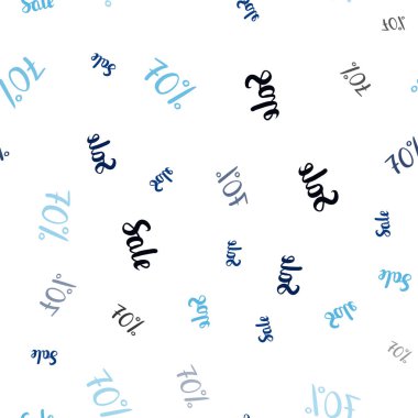 Koyu mavi vektör 70 yüzde işaretleri ile seamless modeli. Yüzde renkli dizi basit tarzda imzalar. Mega promosyonlar için fon indirimler.