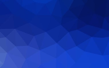 Koyu mavi vektör düşük poli doku. Noktalı resim stili üçgenler ile yaratıcı çizimde. Tasarımınız için üçgen desen.