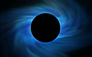 Bir kara delik, yıldız ile ışık mavi vektör desen. Soyut illüstrasyon parlak renkli kozmik yıldız ile. Poster, afiş satış için desen.