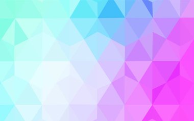 Hafif pembe, mavi vektör degrade üçgenler doku. Gradyan ile poligonal soyut resim. Desen için bir marka kitabın zemin.