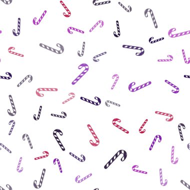 Hafif pembe, mavi vektör sorunsuz doku ile Noel tatlılar, şekerler.