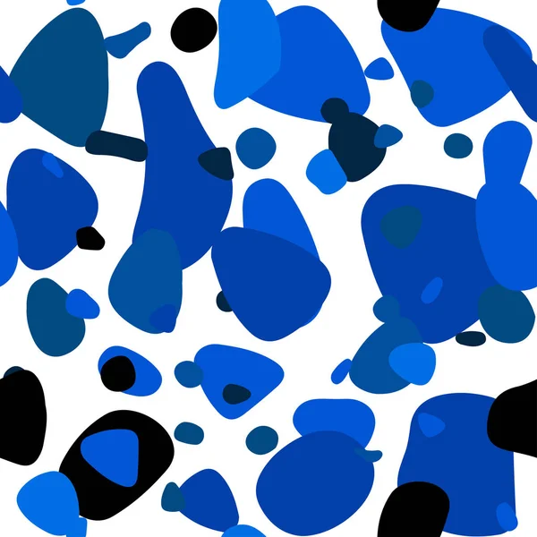 Luz Azul Vector Patrón Sin Costura Con Esferas Ilustración Abstracta — Archivo Imágenes Vectoriales