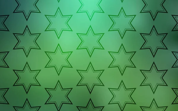 Ανοιχτό Πράσινο Διάνυσμα Φόντο Χρωματιστά Αστέρια Θολή Διακοσμητικό Σχέδιο Απλό — Διανυσματικό Αρχείο