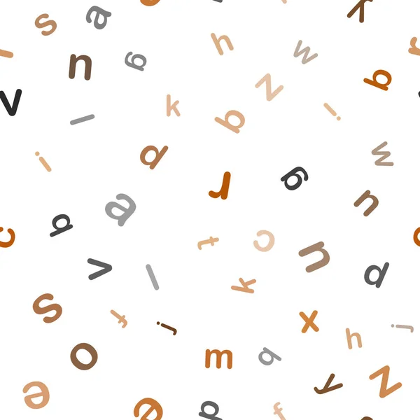 Donkeroranje Vector Naadloze Sjabloon Met Geïsoleerde Letters Wazig Ontwerp Eenvoudige — Stockvector