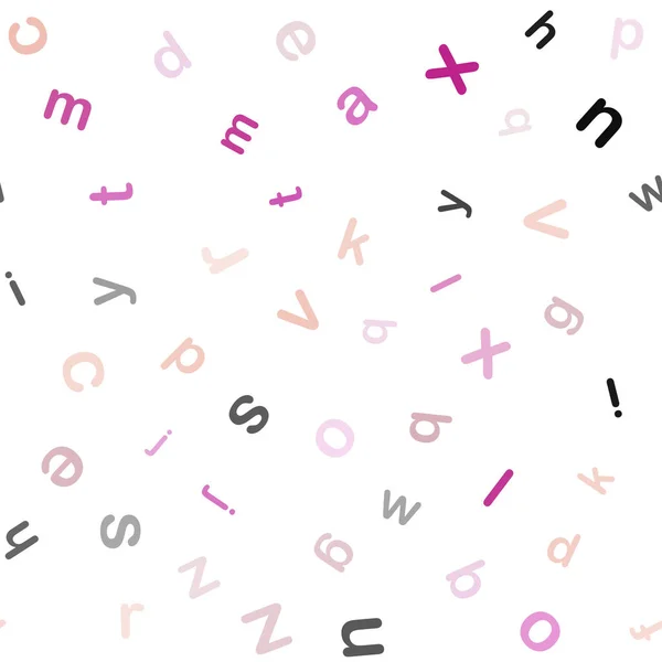 浅粉色 绿色矢量无缝背景与英国符号 闪耀着五颜六色的插图 用孤立的字母 时尚面料 壁纸的图案 — 图库矢量图片