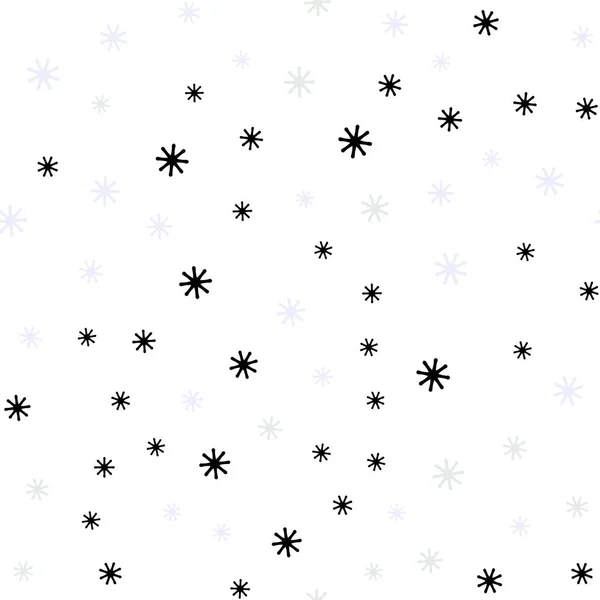 라이트 크리스마스 눈송이 패턴입니다 눈송이와 기하학적 그림입니다 디자인 — 스톡 벡터