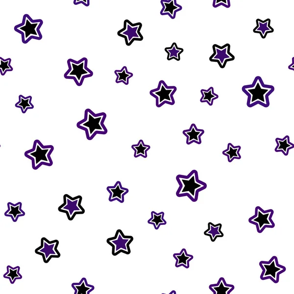 Dark Purple Pink Layout Vetor Sem Costura Com Estrelas Brilhantes — Vetor de Stock