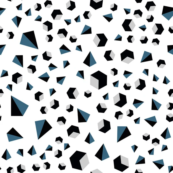 Vecteur Bleu Clair Sans Couture Disposition Isométrique Avec Rectangles Triangles — Image vectorielle