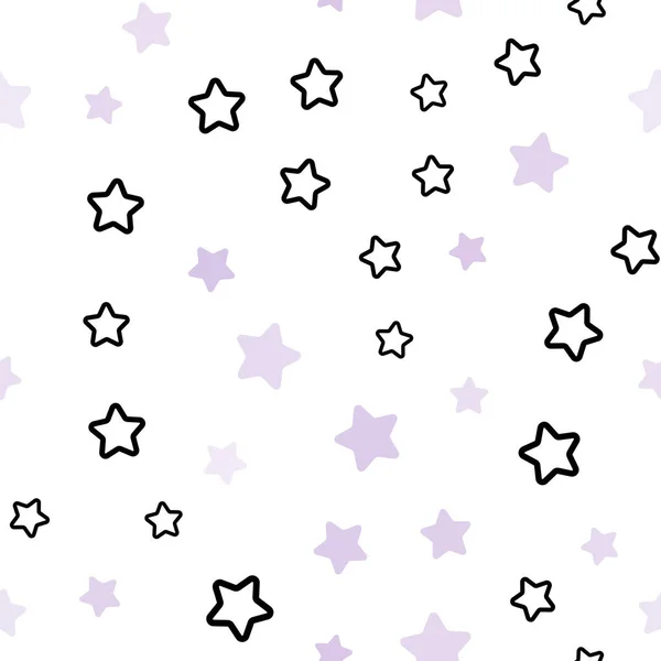 Luz Patrón Sin Costura Vector Púrpura Con Estrellas Navidad Ilustración — Archivo Imágenes Vectoriales