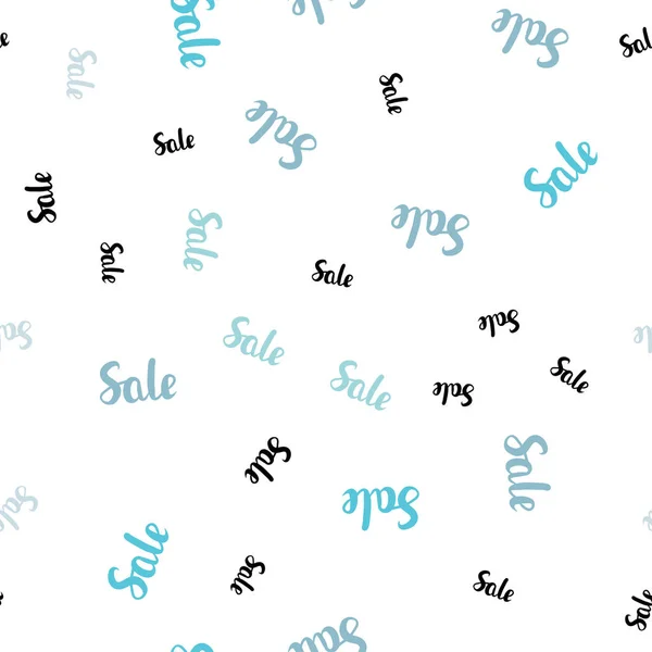 Fond Sans Couture Vecteur Bleu Clair Avec Des Mots Vente — Image vectorielle