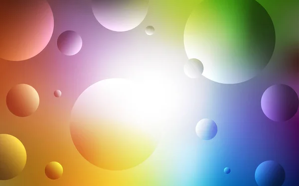 Ljus Multicolor Vektor Mönster Med Sfärer Illustration Med Uppsättning Lysande — Stock vektor