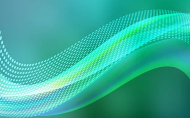 Daire, üçgen ışık yeşil vektör şablonu. Küreler ve çizgiler ile modern soyut renkli resimde. Marka kitap için yeni şablon.