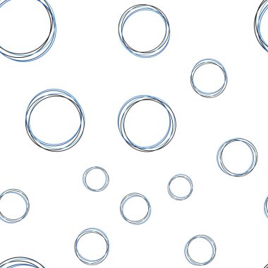 Hafif mavi vektör daire şekilleri ile sorunsuz düzeni. Modern Soyut illüstrasyon renkli su ile bırakır. Tekstil, kumaş, duvar kağıtları için tasarım.