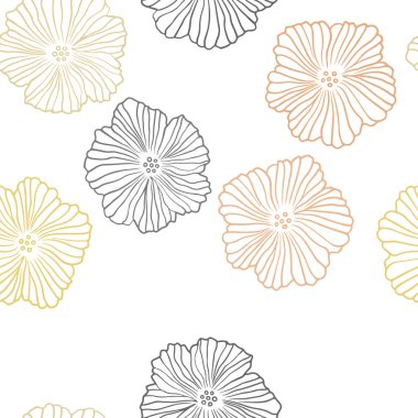 Çok renkli vektör sorunsuz doodle arka planını çiçekler ışık. Yaratıcı çizim çiçek ile bulanık tarzında. Desen tasarım kumaş, duvar kağıtları.