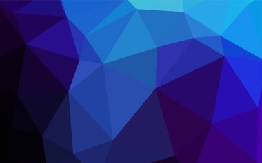 Koyu mavi vektör Çokgen soyut düzeni. Gradyan ile zarif parlak poligonal illüstrasyon. Tasarımınız için üçgen desen.