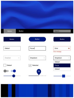Eğik çizgili koyu mavi vektör stil rehberi. Bandy çizgilerle modern degrade soyut resim. Web siteleri için basit renkli tasarım.