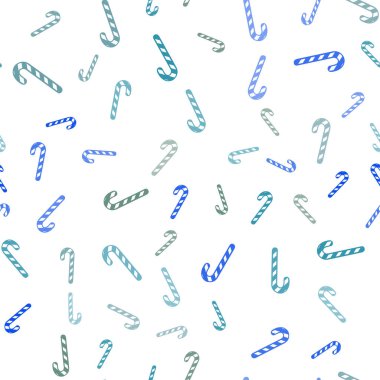 Açık mavi, yeşil vektörsüz desenli xmas şekerli, şekerli.