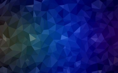 Koyu mavi, yeşil degrade üçgenler şablon vektör. Üçgenler ile renkli resimde parlayan. İşiniz için en iyi üçgen tasarım.