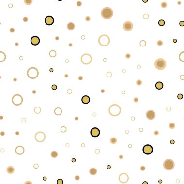 Hafif pembe, sarı vektör noktalar ile sorunsuz kapak. Kabarcıkları ile soyut tarzda bulanık dekoratif tasarım. Duvar kağıdı, kumaş üreticileri için modaya uygun bir tasarım.