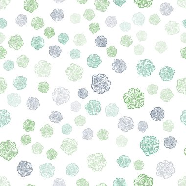 Koyu yeşil vektör çiçekli sorunsuz arka plan. Yaratıcı çizim çiçek ile bulanık tarzında. Desen için modaya uygun Kumaş, duvar kağıtları.