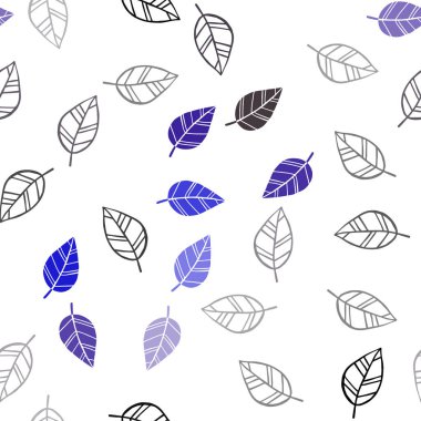 Koyu pembe, mavi yaprakları ile sorunsuz soyut tasarım vektör. gradyan ile zarif doğal desen yapraklarda. Desen tasarım kumaş, duvar kağıtları.