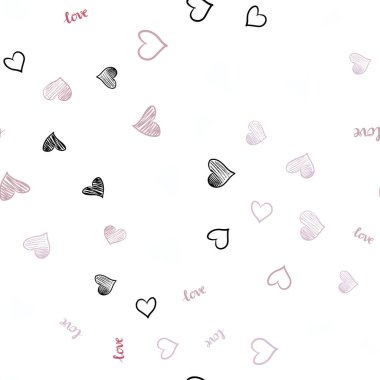 Işık kırmızı vektör metin Love You, kalpleri ile sorunsuz şablonu. Resimde ifade Love You, Sevgililer günü için kalp ile. Doku pencere panjur, perdeler için.