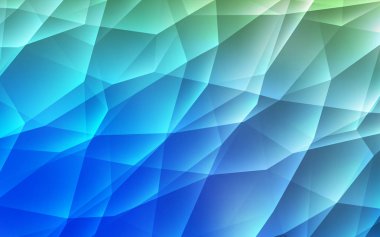 Açık mavi, yeşil vektör arka plan üçgenler ile. Üçgen doğa tarzı ile güzel illüstrasyon. Açılış sayfası için Modern şablonu.