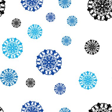 Açık mavi, yeşil vektör sorunsuz kapak güzel kar taneleri ile. Kristalleri ile glitter soyut Illustration buz. Duvar kağıdı, kumaş üreticileri için modaya uygun bir tasarım.