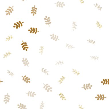 Açık yeşil, sarı vektör sorunsuz doodle düzen yaprakları ile. Doodle yaprakları gradyan ile Origami tarzında Illustration. Tasarım için duvar kağıdı, kumaş üreticileri.