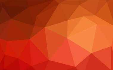 Koyu turuncu vektör zemin Çokgen. Üçgenler ile renkli soyut resimde. Marka kitap için yeni şablon.