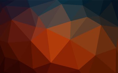 Hafif mavi vektör düşük poli düzeni. Üçgenler ile modern soyut resim. Tasarımınız için üçgen desen.