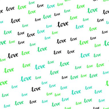 Işık yeşil vektör sorunsuz şablonu metin Love You. İfade Love You renkli gradyan soyut tarzı ile. Tasarım için duvar kağıdı, kumaş üreticileri.