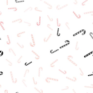 Işık kırmızı vektör sorunsuz şablon tatlı Noel sopa ile.