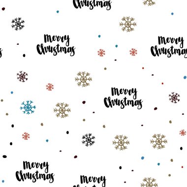 Açık mavi, kırmızı vektör Noel kar taneleri ile seamless modeli. Modern geometrik soyut illüstrasyon kar taneleri ile. Duvar kağıdı, kumaş üreticileri için modaya uygun bir tasarım.