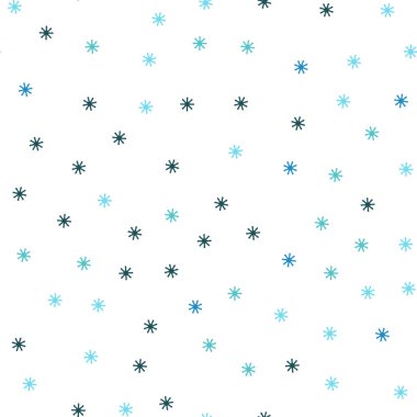 Koyu mavi buz kar taneleri ile sorunsuz şablon vektör. Kristalleri ile glitter soyut Illustration buz. Doku pencere panjur, perdeler için.