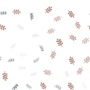 Koyu pembe, sarı yaprakları ile sorunsuz doğal zemin vektör. Belirsiz bir soyut illüstrasyon yaprakları karalamalar tarzı ile. Desen tasarım kumaş, duvar kağıtları.