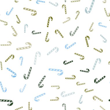 Açık mavi, vektör sorunsuz düzen Noel tatlı tatlılar yeşil.