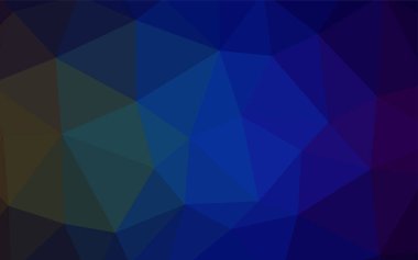 Koyu mavi, yeşil vektör soyut mozaik arka plan. Üçgenler ile renkli resimde parlayan. İşiniz için en iyi üçgen tasarım.