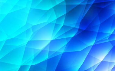 Çokgen biçimli hafif BLUE vektör deseni. Üçgen şekilli ışıltılı soyut çizimler. Web siteleri için desen.