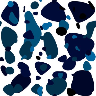 Koyu mavi kabarcıkları ile sorunsuz arka plan vektör. İllüstrasyon renkli soyut daireler parlayan ayarlanmış. Desen için modaya uygun Kumaş, duvar kağıtları.