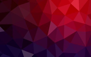 Koyu mavi, kırmızı parlayan üçgen zemin vektör. Üçgenler ile modern soyut resim. Afiş için tamamen yeni şablon.