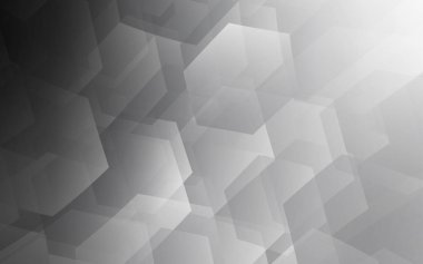 Altıgen tarzı ışık gri vektör şablonu. Soyut illüstrasyon renkli altıgenler ile. Reklamlar, el ilanları için desen.