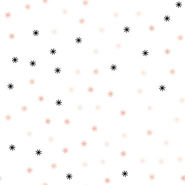 Işık turuncu vektör Noel kar taneleri ile seamless modeli. Soyut şablonundaki kar ile renkli resimde parlayan. Doku pencere panjur, perdeler için.