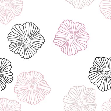 Açık mavi, vektör çiçekli sorunsuz zemin sarı. Beyaz arka plan üzerinde doğal tarzı çiçeklenir. Doku pencere panjur, perdeler için.