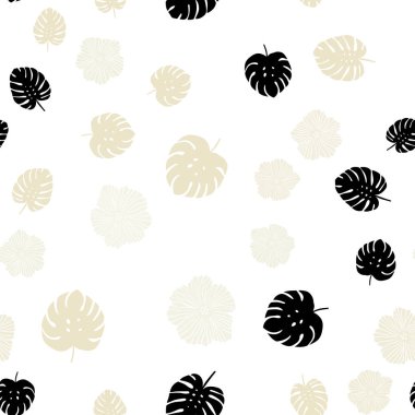 Açık yeşil, sarı vektör çiçekli, sorunsuz zemin bırakır. Soyut illüstrasyon yaprakları, çiçekleri karalamalar tarzı ile. Kartvizit, Web siteleri için şablon.