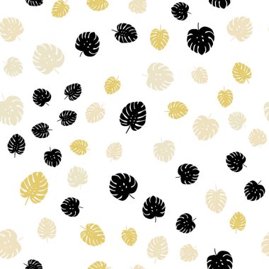 Açık yeşil, sarı vektör sorunsuz zarif şablon yaprakları ile. Dekoratif illüstrasyon soyut şablonundaki karalamalar ile. Tasarım için duvar kağıdı, kumaş üreticileri.